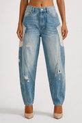 Bandana Barrel Jean