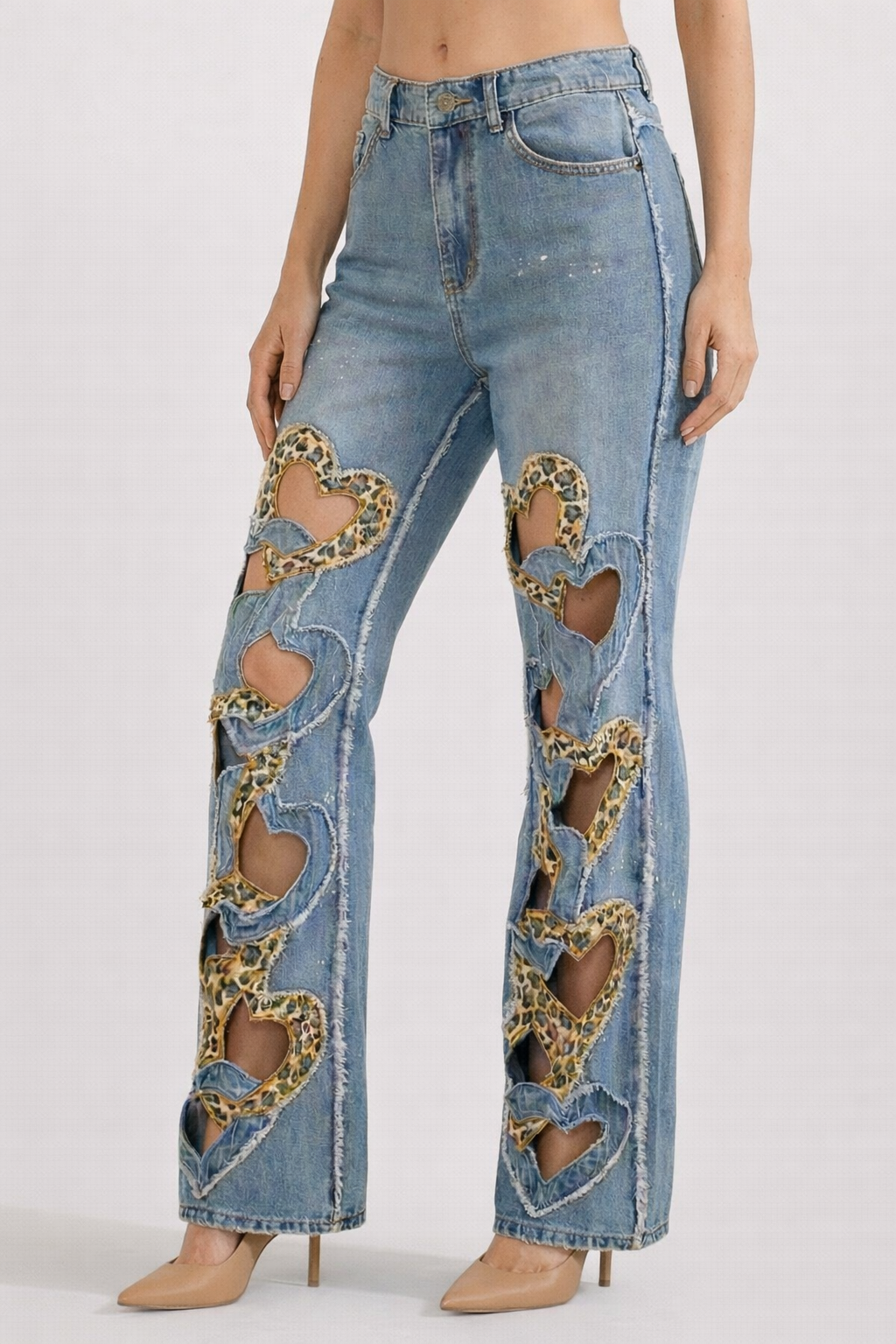 Sweetheart Cutout Jeans
