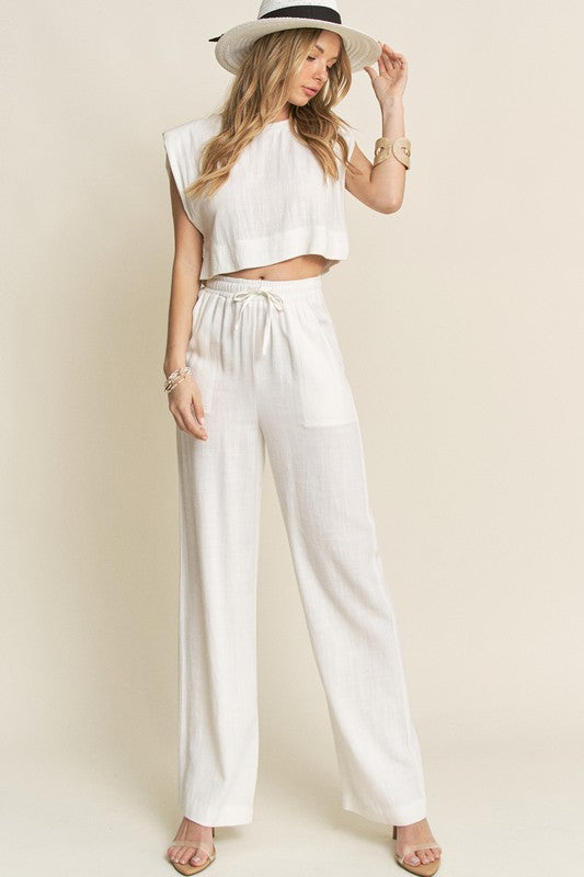 White Linen Blend Set