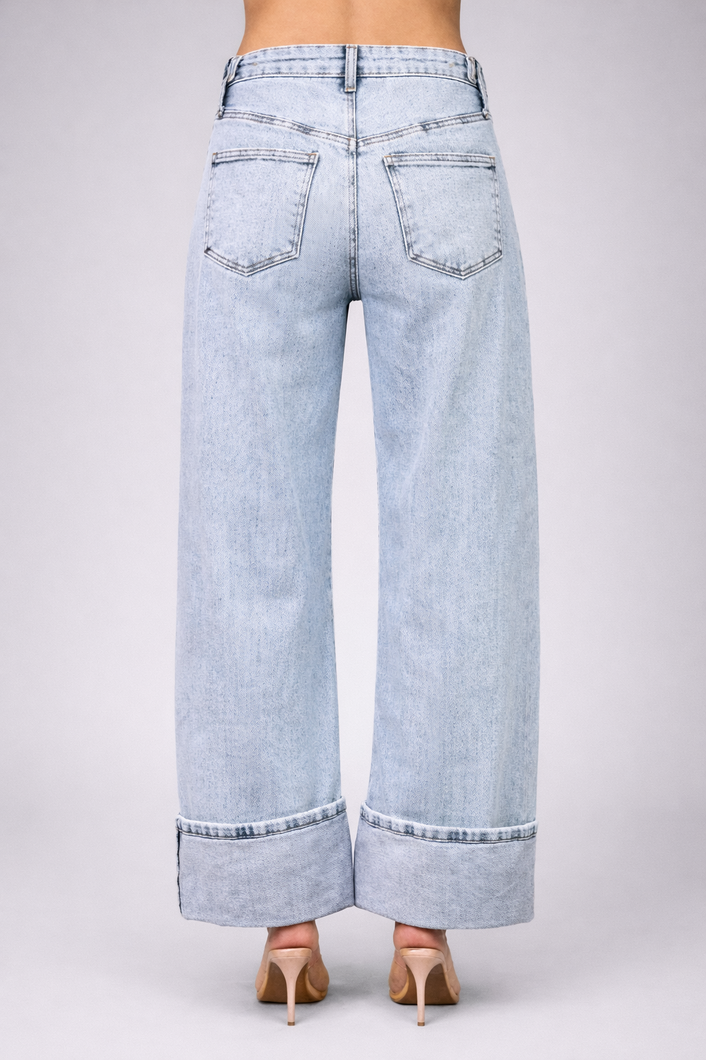 High-Waist Barrel Leg Denim