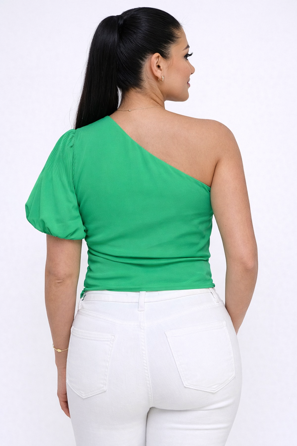 One Shoulder Tie Front Top